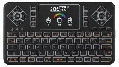 Obrázek produktu pro Joy-iT TASTAMINI01, Bezdrátový, RF bezdrátový, Membránový spínač, QWERTZ, RGB LED, Černá