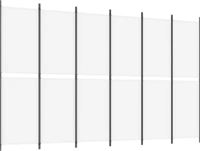 Immagine prodotto di vidaXL Paravento a 6 pannelli, bianco, 300x200 cm, in tessuto