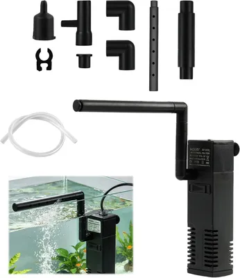 Imagen del producto de Filtro interno silencioso, sistema de filtración doble, de 20 a 40 litros, para acuarios