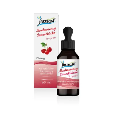 Produktbild von Liposomale Montmorency Sauerkirsche Tropfen hochdosiert - (60.000mg Montmorency Sauerkirsche pro Packung) 2000mg Montmorency Sauerkirsche pro Tag