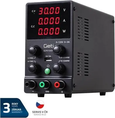 Obrázek produktu pro Laboratorní zdroj GETI GLPS1203H 0–120 V / 0–3 A