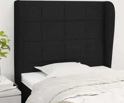 Produktbild von Kopfteil mit Ohren Schwarz 103x23x118/128 cm Stoff , Kopfteile Design 2024
