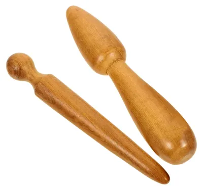 Produktbild von 2 Stück Holzmassagestäbe für Akupunkturpunkte und Fußmassage