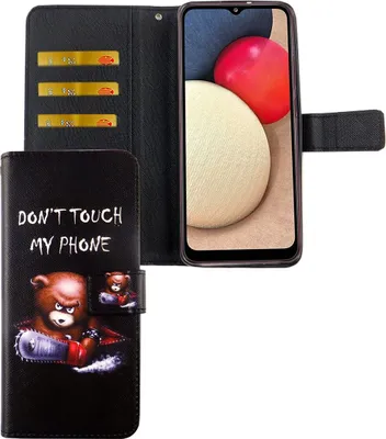 Produktbild von Samsung Galaxy A02s Tasche Handy Hülle Schutz-Cover Flip-Case mit Kartenfach Schwarz