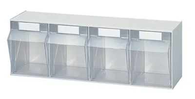 Image de Magasin transparent H207xL600xP172mm 4 x D Ku.blanc LOCKWEILER