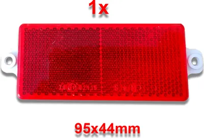 Produktbild von Reflektor | Rechteck | 95x44mm | Schraublasche | Rot