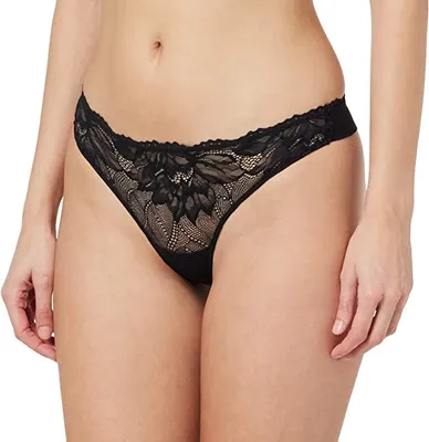 Produktbild von Calvin Klein Damen String Tanga, Schwarz (Black), M