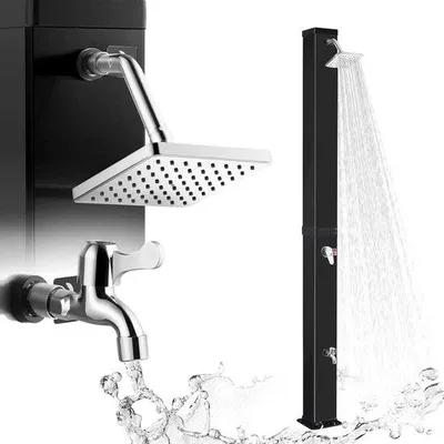 Productafbeelding van Zonne Douche - Buitendouche Warm - Tuin en Camping - Zonder Stroom - 40 Liter - Zwart