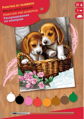 Obrázok produktu pre Flitrové umenie maľovanie podľa čísel psov