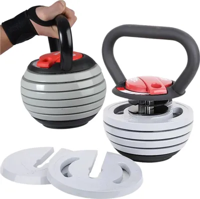 Produktbild von FIT4MED | Kettlebell - Weiß - 3,5-18,1 Kg - Verstellbare Kettlebell - Trainingsgerät
