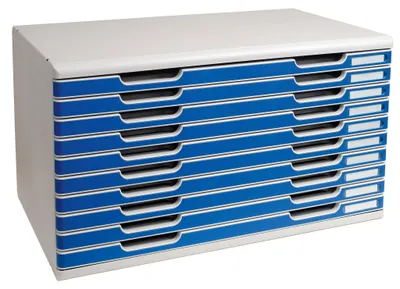 Obrázek produktu pro Exacompta MODULO A3 organizér s 10 přihrádkami, modrý, formát DIN A3