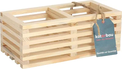 Obrázok produktu pre KOTARBAU® Drevený kvetináč Z borovicového dreva 140 x 270 mm Kvetináč
