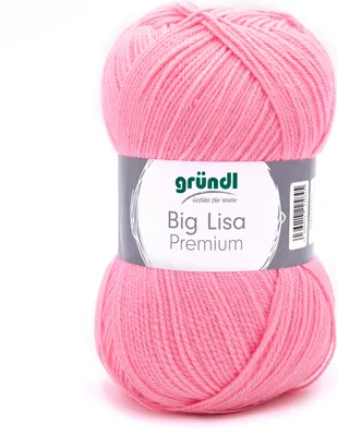 Zdjęcie produktu dla Gründl Big Lisa Premium 250 g/665 m duża piłka, 100% poliakryl, 69 różowy