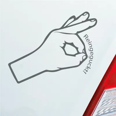 Produktbild von Auto Aufkleber Reingeguckt! 16x10 cm Grau Sticker Heckscheibenaufkleber