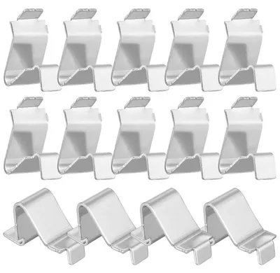Image de 50 supports métalliques en forme de S, réglables en hauteur, pour étagères de meubles métalliques