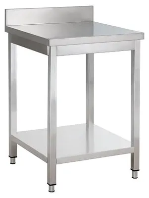 Imagen del producto de Mesa de trabajo de 70x70 cm, acero inoxidable, modelo YATS77A