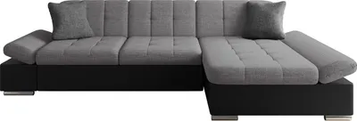 Produktbild von MIRJAN24 Ecksofa Malwi mit Regulierbare Armlehnen Eckcouch mit Schlaffunktion und Bettkasten (Soft 011 + Lux 05 + Lux 06, Ecksofa: Rechts)
