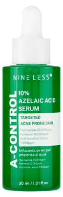 Immagine prodotto di Nineless A-Control 10% Azelaic Acid Serum – Contro Acne, Rossori, Illumina & Lenisce