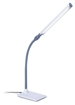 LED-Tischleuchte, 6.000 K, 1.150 Lux, 4 Stufen, flexibel, weiß