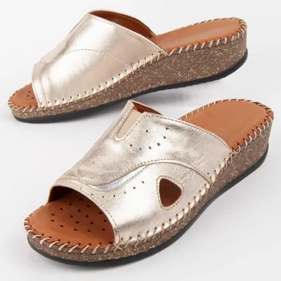 Produktbild von Purapiel Keilsandalen Leida3 Gold