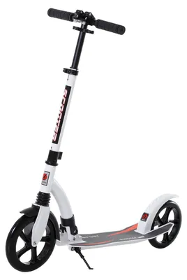 Produktbild von HOMCOM Kinderscooter Kickscooter Tretroller Stoßdämpfung 14 Jahre Alu Weiß