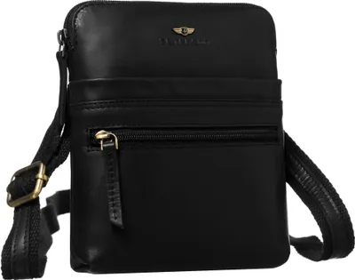 Obrázok produktu pre Peterson pánska kožená crossbody taška čierna 19,5x17 cm