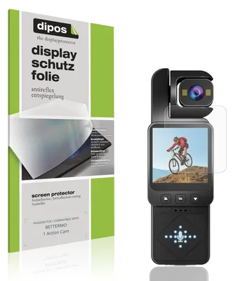 Immagine prodotto di 4x Pellicola Protettiva per BETTERMO 1 Action Cam Protezione Schermo Antiriflesso dipos