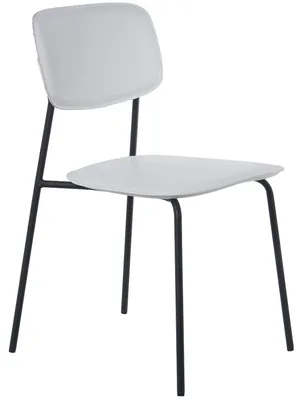4er-Set Stühle Kunstleder Metall 43x48x78 cm Sitzhöhe 44 cm