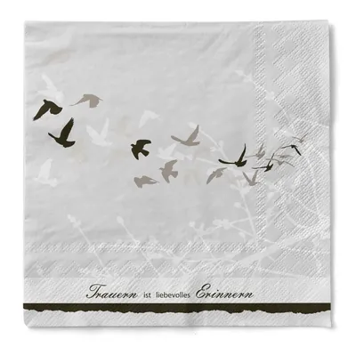 Produktbild von Sovie HOME Serviette Trauer aus Tissue 33 x 33 cm, 3-lagig, 20 Stück