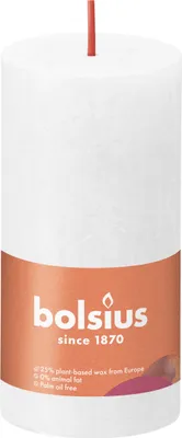 Obrázok produktu pre Sviečka Bolsius Rustiko Shine 10x5cm, oblačná biela