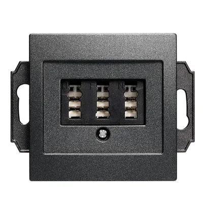 Obrázek produktu pro Připojovací skříňka TAE-NFN McPower ''Flair'' pro zapuštěnou montáž, antracitová, 3x 6-pólová