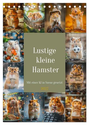 Produktbild von Lustige kleine Hamster (Tischkalender 2027 DIN A5 hoch), CALVENDO Monatskalender