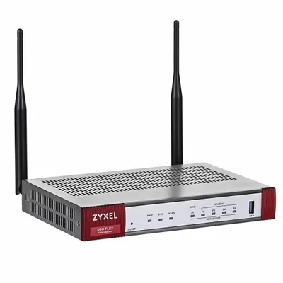 Produktbild von Zyxel USG FLEX 50AX, 0,35 Gbit/s, 0,09 Gbit/s, 40,92 BTU/h, 15 Benutzer, 655130 h, 802.11a, 802.11b, 802.11g, Wi-Fi 4 (802.11n), Wi-Fi 5 (802.11ac), Wi-Fi 6 (802.11ax)