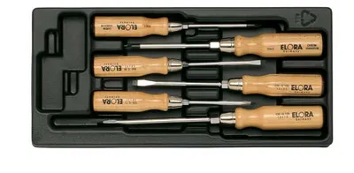 Produktbild von Elora Werkstatt-Schraubendrehersatz, 6-teilig, ELORA-MS-40
