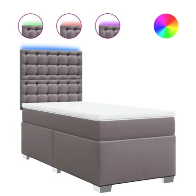 Obrázek produktu pro vidaXL Postel Boxspring s matrací šedá 90x190 cm Imitace kůže