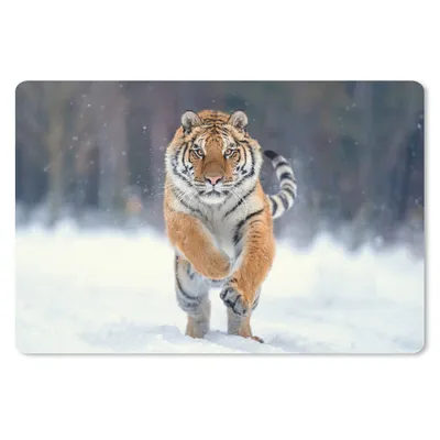 Produktbild von MuchoWow® Mauspad Mousepad Tiger - Landschaft - Schnee - Tiere 27x18 cm - Mousepads - Maus Mat - Pad - Mausunterlage - Büroartikel - Desk Matten