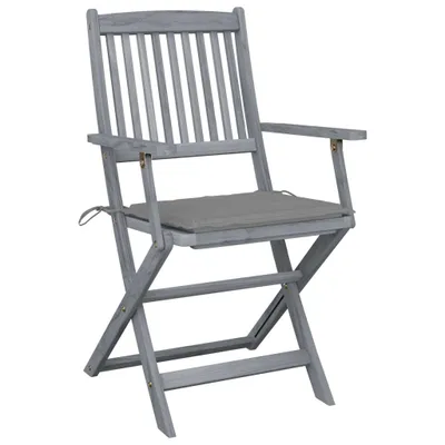 Produktbild von Möbel Outdoor-Stuhl/Picknickstuhl - Klappbare Gartenstühle 4er Set - Gartensessel - mit Sitzkissen Massivholz Akazie - 54x61x88 cm Top8739478