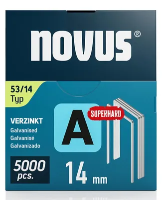 Obrázok produktu pre novus 042-0764 novus Tackerklammern Feindraht superhart 53/14, 5.000 St.
