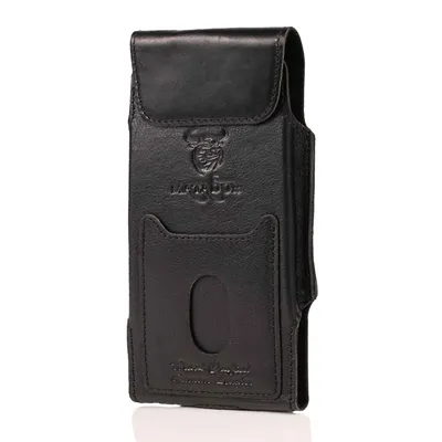 Produktbild von MATADOR Samsung S24 Ultra S23 S22 S21 Leder Vertikaltasche Schwarz
