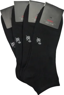 Produktbild von RIESE - Herren Sneakersocken 4er Pack - 31050 Schwarz XXL Socken, Größe:50-52