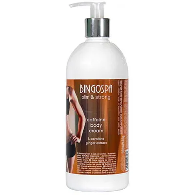 Zdjęcie produktu dla BingoSpa Slim & Strong Kofeinowy krem do ciała z L-karnityną i imbirem, 500ml
