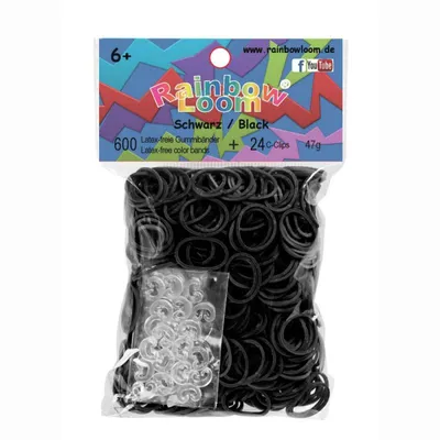 Immagine prodotto di Happy Kidz Rainbow Loom, colori assortiti, cassetti: nero 21406266006-nero