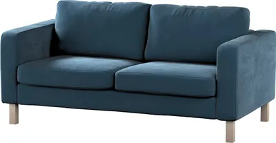 Produktbild von Dekoria Bezug für Karlstad 2-Sitzer Sofa nicht ausklappbar, blau, Sofahusse, Karlstad 2-Sitzer
