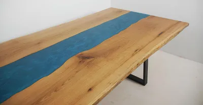 Produktbild von Esstisch River Table Echtes Holz Flusstisch Epoxidharz 260x100 Massive Tische
