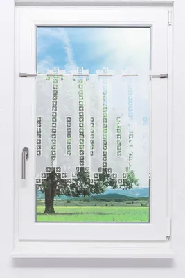 Produktbild von Scheibengardine Plauener Spitze - Diamond (Bx H) 96cm * 57cm weiß