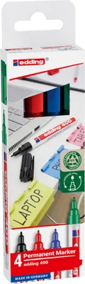 Produktbild von Edding - Filzstift 400 kreativ rund 1mm sortiert | 10 Stück