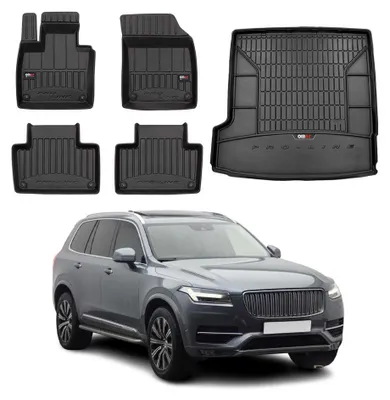 Image de Kit Tapis de Sol et Coffre pour Volvo XC90 2015-2019 TPE Noir
