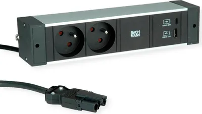 Image de Bachmann Rail De Bureau 2Xute 1Xusb A&C 22W 2,0M Gst18
