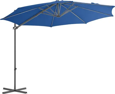 Produktbild von vidaXL Ampelschirm mit Stahl-Mast 300 cm Azurblau