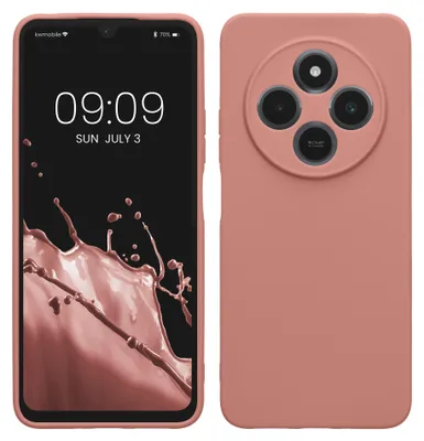 Produktbild von kwmobile Handyhülle für Xiaomi Redmi 14C / Poco C75 Hülle - weiches Handy Silikon Case - Schutzhülle Cover - Winter Rose